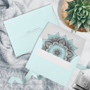 Mandala Lace Rev Wedding Lt. Blue ID968 Envelope