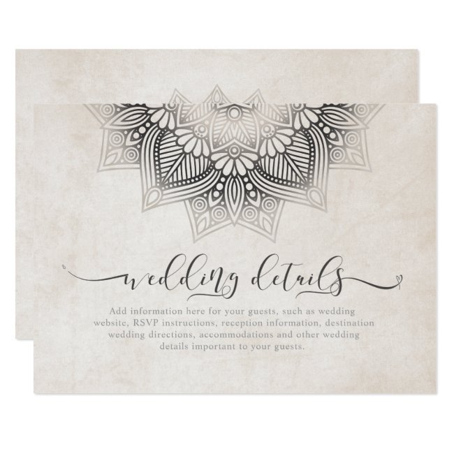 Mandala Lace Wedding Details Neutrals ID478