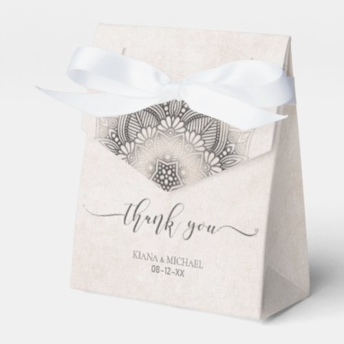 Mandala Lace Wedding Favors Neutrals ID478 Favor Boxes