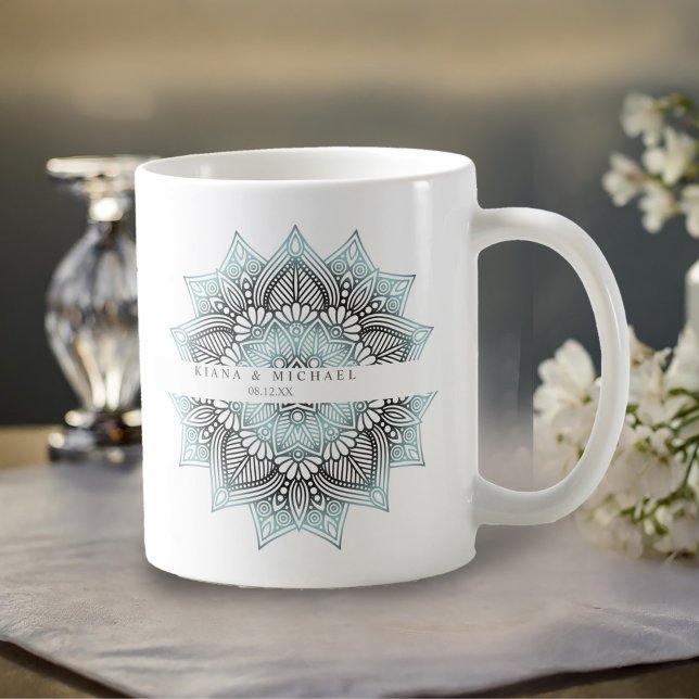 Mandala Lace Wedding Lt. Blue ID968 Coffee Mug (Creator Uploaded)