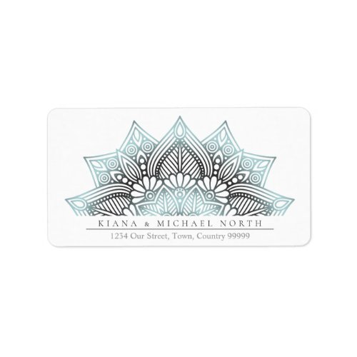 Mandala Lace Wedding Lt Blue ID968  Label