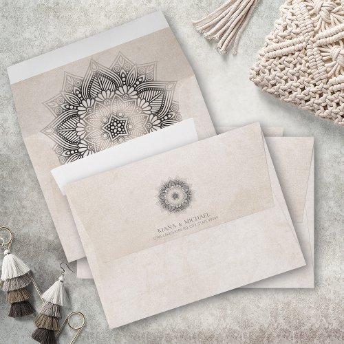 Mandala Lace Wedding Neutrals ID478 Envelope