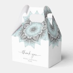 Mandala Lace Wedding Thank You Lt. Blue ID968 Favor Boxes