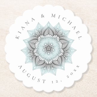 Mandala Lace Wedding Thank You Lt. Blue ID968 