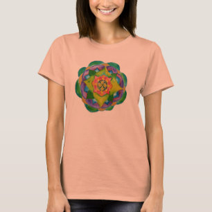 Mandala Ladies Burnout T-Shirt , Vintage White