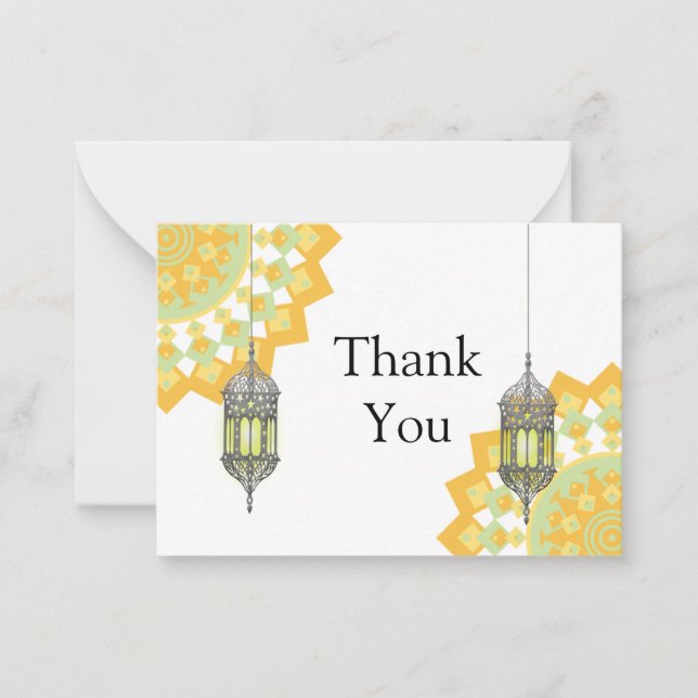 Mandala Lamp Thank You Card (Front)