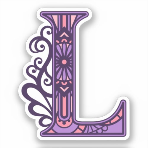 Mandala letter L Sticker