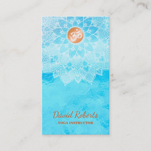MANDALA LOGO CUSTOMIZED YOGA  INSTRUCTOR BUSINESS CARD (Front)