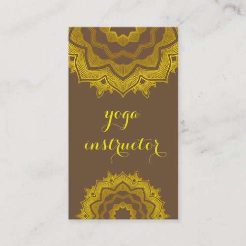 MANDALA LOGO CUSTOMIZED YOGA  INSTRUCTOR BUSINESS CARD