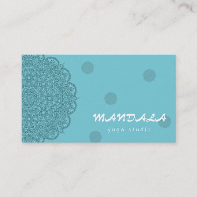 MANDALA LOGO CUSTOMIZED YOGA  INSTRUCTOR BUSINESS  CARD (Front)