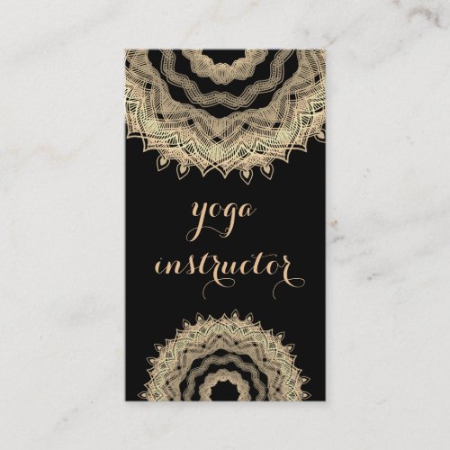 MANDALA LOGO CUSTOMIZED YOGA  INSTRUCTOR BUSINESS CARD