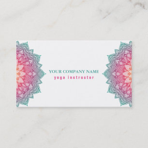 MANDALA LOGO CUSTOMIZED YOGA INSTRUCTOR BUSINESS CARD