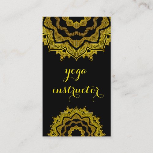 MANDALA LOGO CUSTOMIZED YOGA  INSTRUCTOR BUSINESS CARD