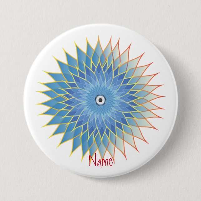 Mandala Lotus Blossom Thunder_Cove Button (Front)