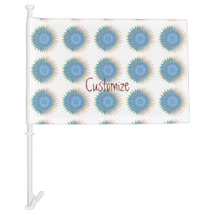 Mandala Lotus Blossom Thunder_Cove Car Flag