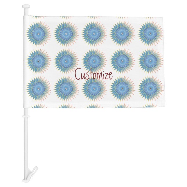Mandala Lotus Blossom Thunder_Cove Car Flag (Front)