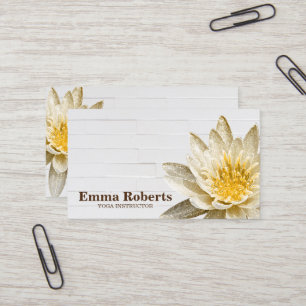 MANDALA LOTUS CUSTOMIZED WOODEN YOGA INSTRUCTOR B BUSINESS CARD