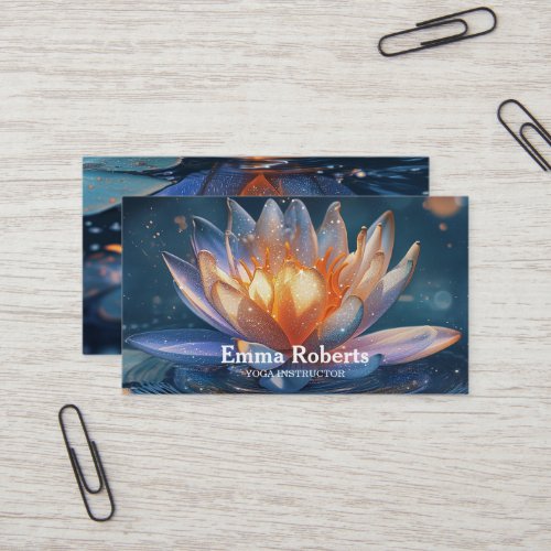 MANDALA LOTUS CUSTOMIZED YOGA  INSTRUCTOR BUSINESS CARD