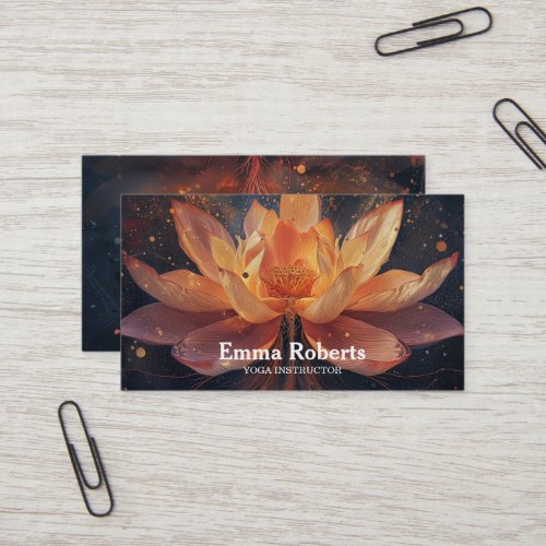 MANDALA LOTUS CUSTOMIZED YOGA  INSTRUCTOR BUSINESS CARD