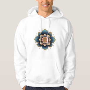 Mandala Lotus Flower with Sparkling Crystals Hoodie