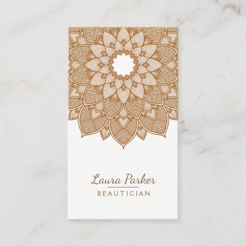 Mandala Lotus Flower Yoga  Meditation Wellness Business Card