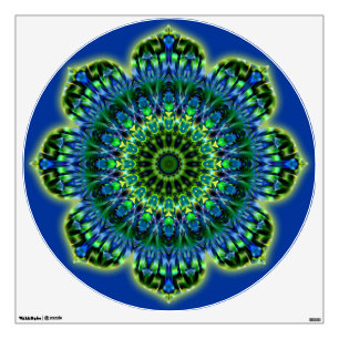 MANDALA Lotus - green blue Wall Sticker