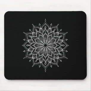 Mandala Lotus Zen Art Boho Buddha Botanical Succul Mouse Pad