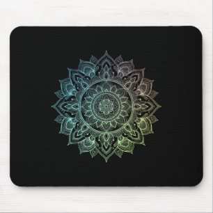 Mandala Lotus Zen Art Boho Buddha Botanical Succul Mouse Pad