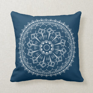 Mandala Made Of Seashells Throw Pillow