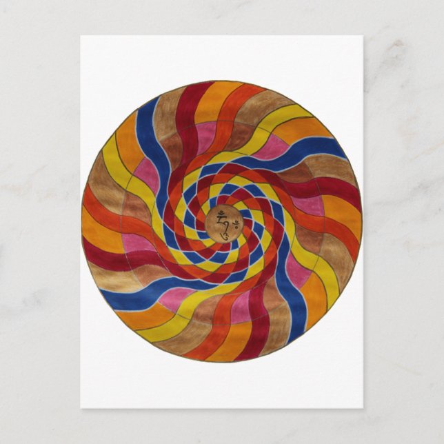 Mandala Mantra "Om mani peme hung" Postcard (Front)