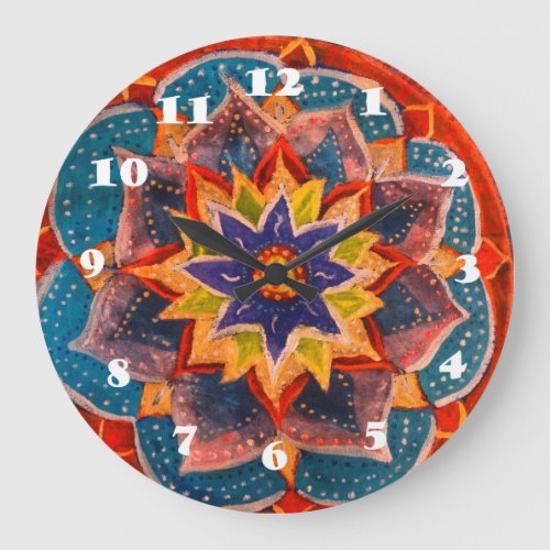 Mandala Meditation Wall Clock