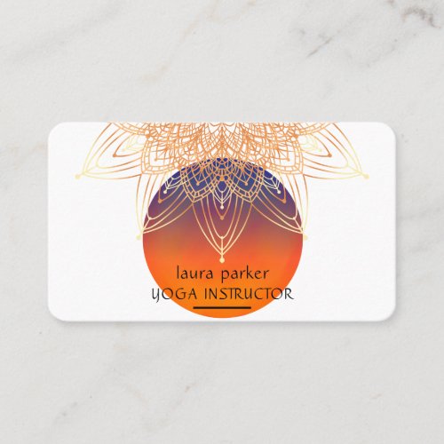 Mandala Meditation Yoga Lotus Boho Vintage Business Card