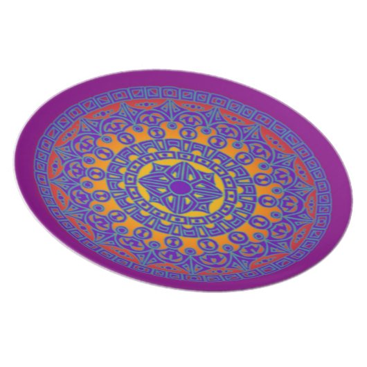 Mandala Melamine Plate (Right Side)