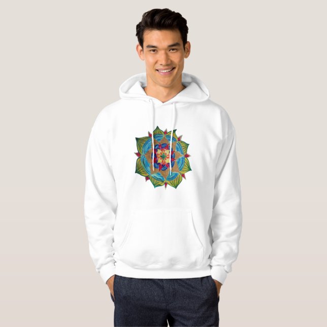 Mandala Men's Basic Hooded Sweatshirt (Front Full)