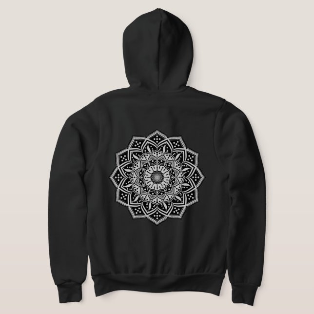 Mandala Men's T-Shirt Hoodie (Laydown Back)