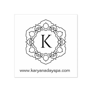 Mandala Monogram Exotic Spa Beauty Henna Rubber St Stamp