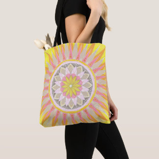 Mandala Morning Sun Colorful Tote Bag