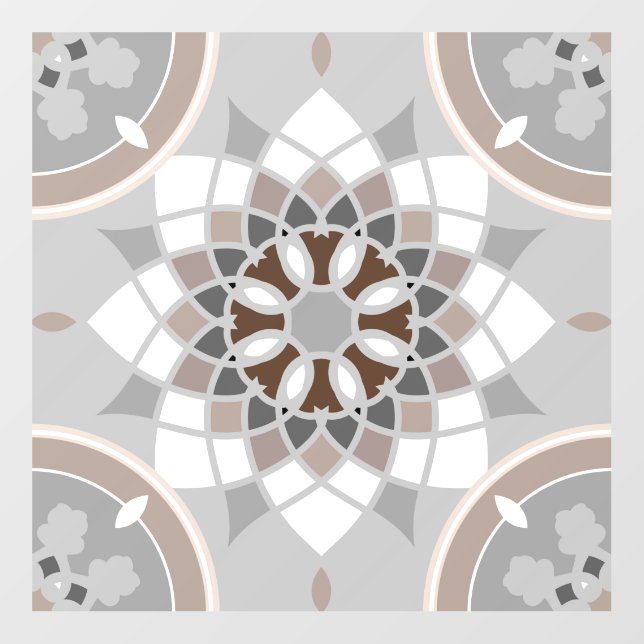 Mandala/Moroccan Tile Floor Decals (Front)