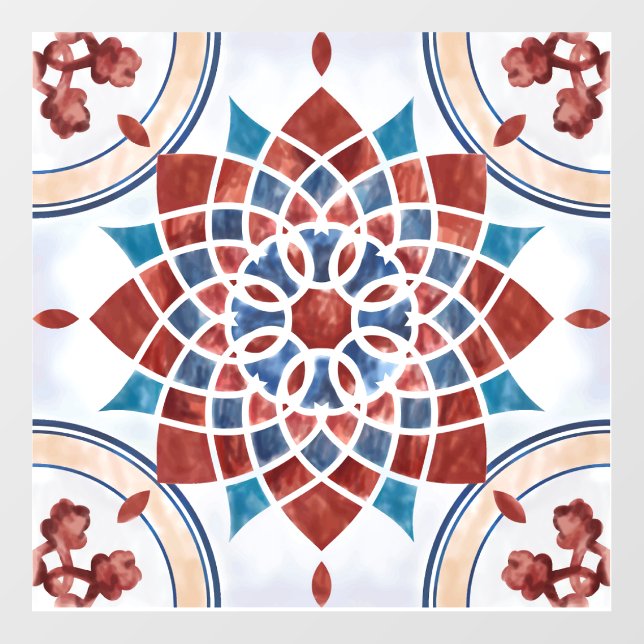 Mandala/Moroccan Tile Floor Decals (Front)
