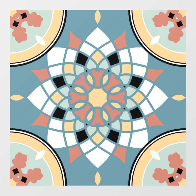 Mandala/Moroccan Tile Floor Decals (Front)
