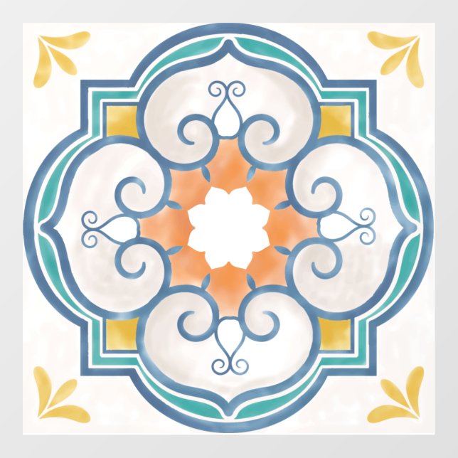 Mandala/Moroccan Tile Floor Decals (Front)