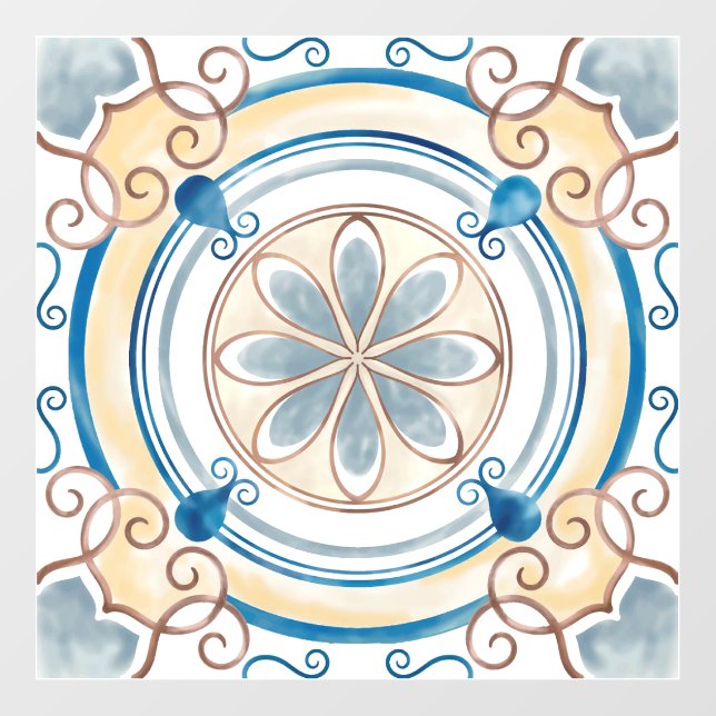 Mandala/Moroccan Tile Floor Decals (Front)