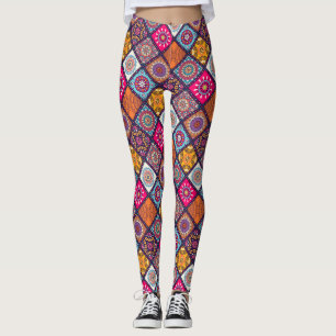 Mandala/Moroccan Tile Pattern Leggings