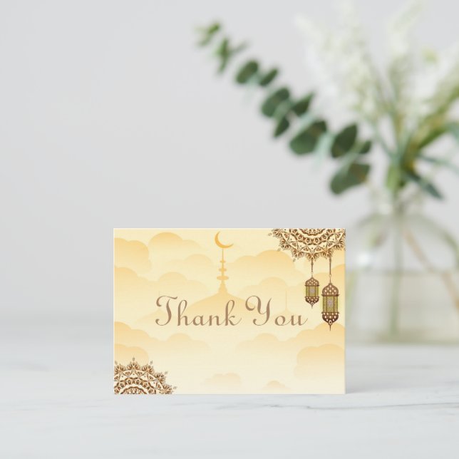Mandala Mosque Thank You Note Card (Standing Front)