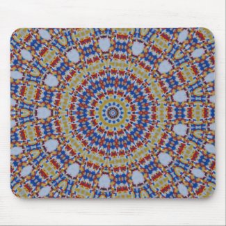 Mandala multicolored plastic components mouse pad