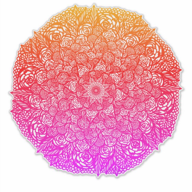 Mandala Nature Floral                              Sticker (Front)