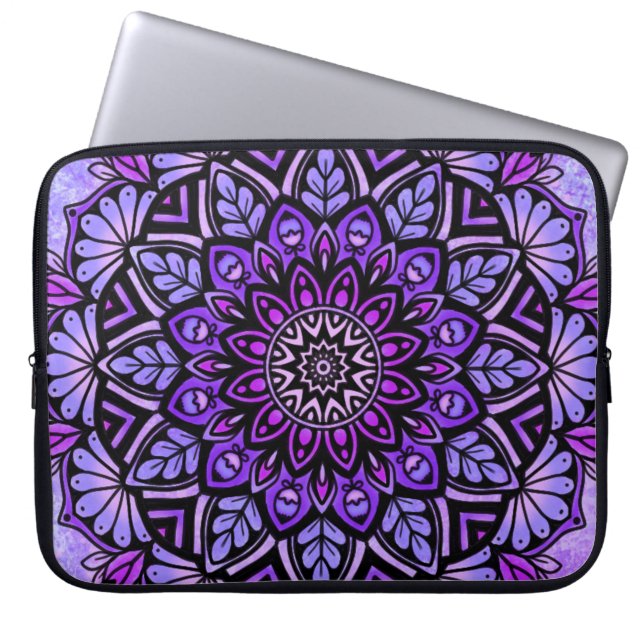 Mandala Neoprene Laptop Sleeve 15 inch (Front)