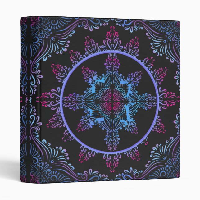 Mandala Night Flower Binder (Front/Spine)