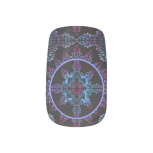 Mandala Night Flower Minx Nail Wraps