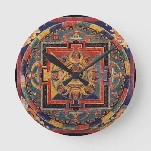 Mandala of Amitayus 19th century Tibetan school Round Clock